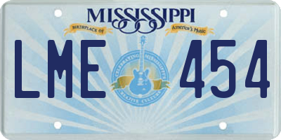 MS license plate LME454