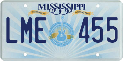 MS license plate LME455