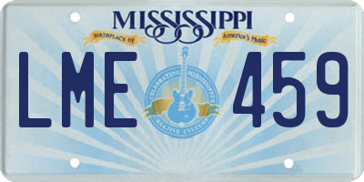 MS license plate LME459