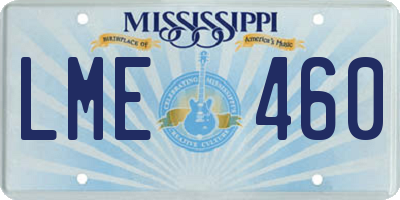 MS license plate LME460