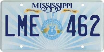 MS license plate LME462