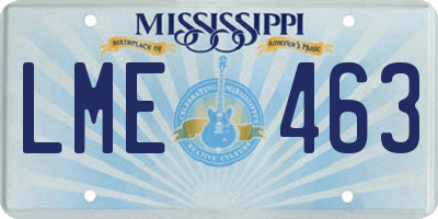 MS license plate LME463