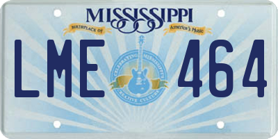 MS license plate LME464