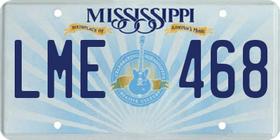 MS license plate LME468
