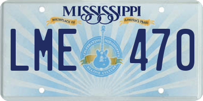 MS license plate LME470