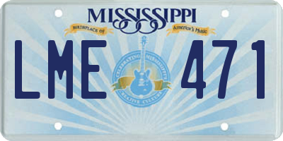 MS license plate LME471