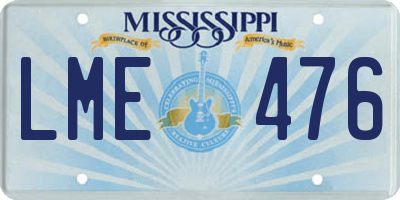 MS license plate LME476