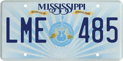 MS license plate LME485