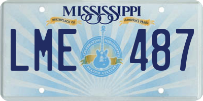 MS license plate LME487