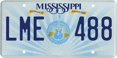 MS license plate LME488