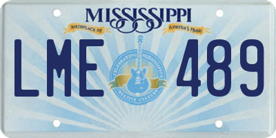 MS license plate LME489