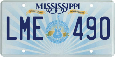 MS license plate LME490