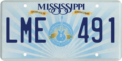 MS license plate LME491