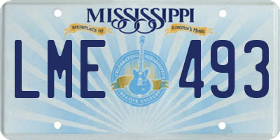 MS license plate LME493