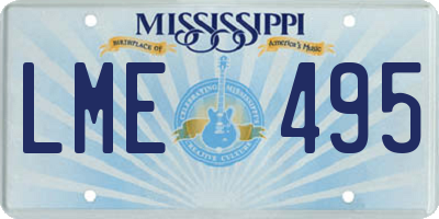 MS license plate LME495