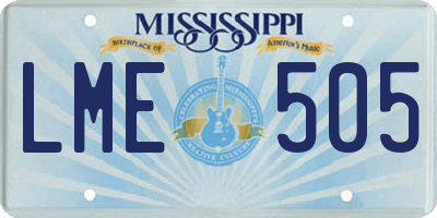 MS license plate LME505