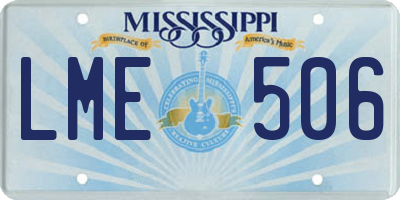 MS license plate LME506