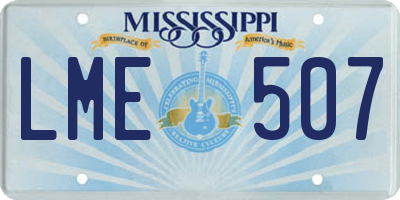 MS license plate LME507