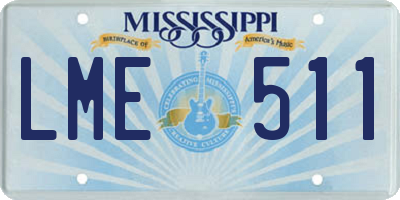 MS license plate LME511