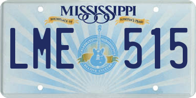 MS license plate LME515