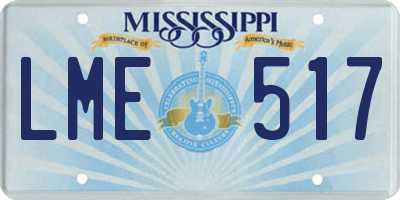 MS license plate LME517