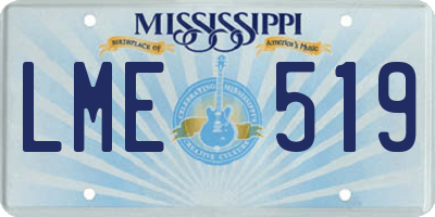 MS license plate LME519