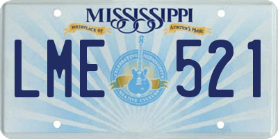 MS license plate LME521