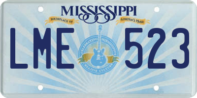 MS license plate LME523