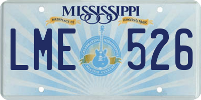 MS license plate LME526