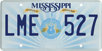 MS license plate LME527