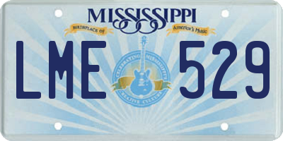 MS license plate LME529