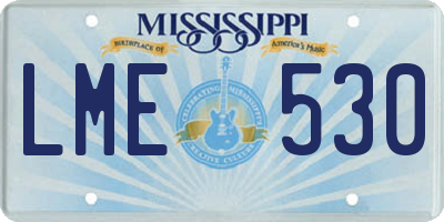 MS license plate LME530
