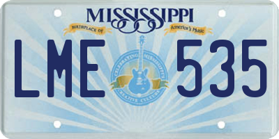 MS license plate LME535