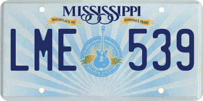 MS license plate LME539