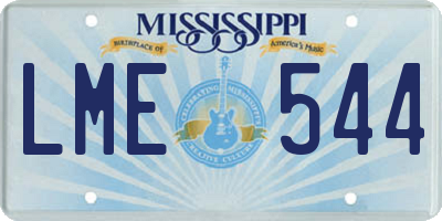 MS license plate LME544