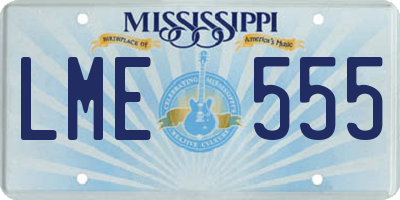 MS license plate LME555