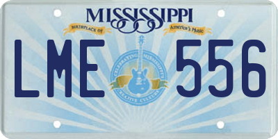 MS license plate LME556