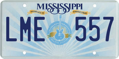 MS license plate LME557
