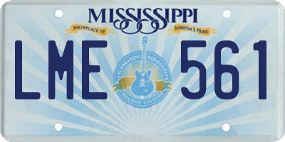 MS license plate LME561
