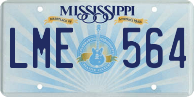 MS license plate LME564