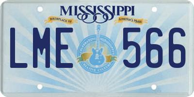 MS license plate LME566