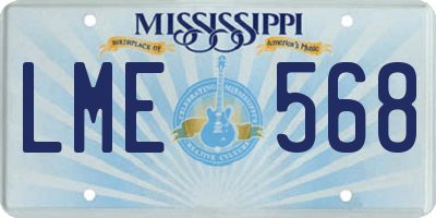 MS license plate LME568