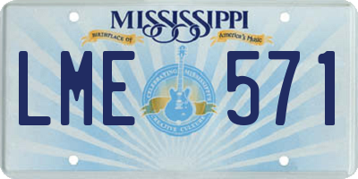MS license plate LME571