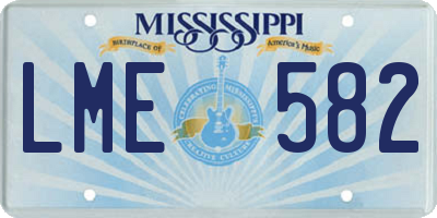 MS license plate LME582
