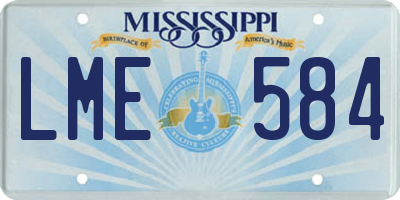 MS license plate LME584