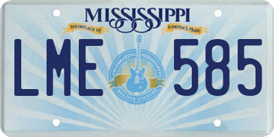 MS license plate LME585