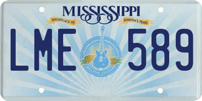 MS license plate LME589