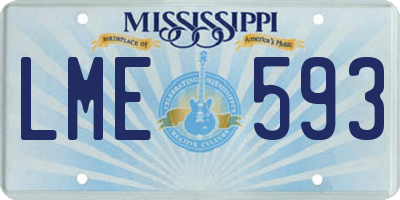 MS license plate LME593
