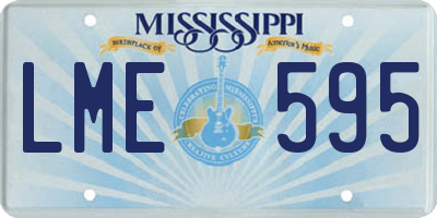 MS license plate LME595