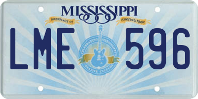 MS license plate LME596